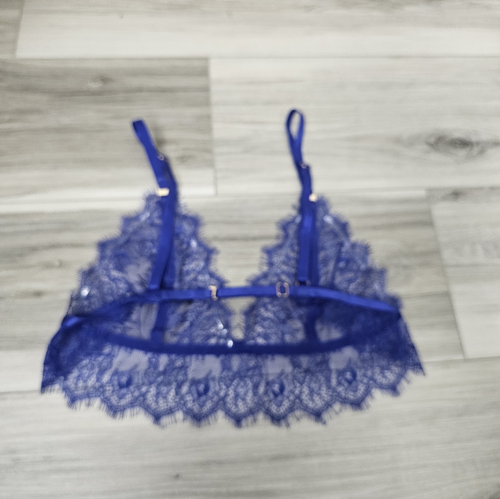 Bluebella Blue Lace Bralette Sz S